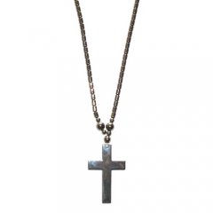 Hematit náhrdelník - krížik - XL