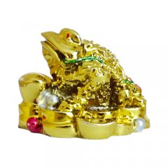 Žaba hojnosti ingot - zlatá, 50mm
