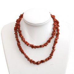 Jaspis červený - náhrdelník 90cm
