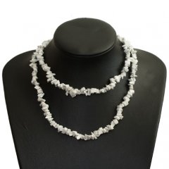 Howlit biely - náhrdelník 90cm