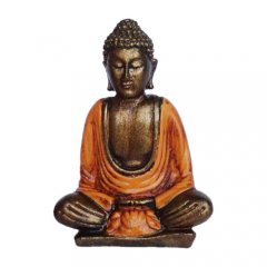 Budha meditujúci - oranžový, 9cm