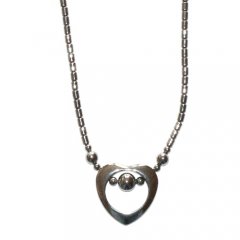 Hematit náhrdelník - srdce, gulička
